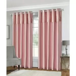 Image of Blush Olivia Velvet Top Curtains - 46X72