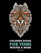 Image of coloring books for teens wolves and more advanced animal coloring pages for