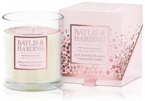 image of Baylis Harding Escape Candle Pink Prosecco Cassis