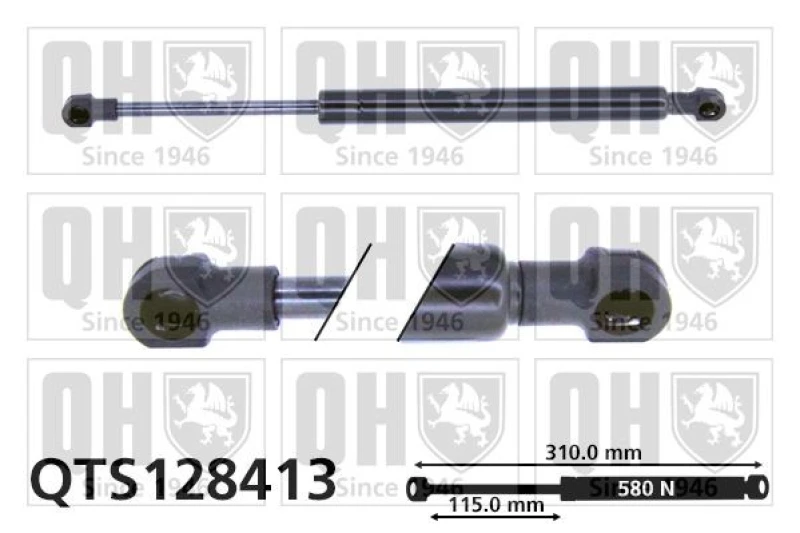 Image of QUINTON HAZELL Tailgate strut QUINTON HAZELL QTS128413