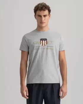 Image of GANT Men Archive Shield T-Shirt (4XL) Grey