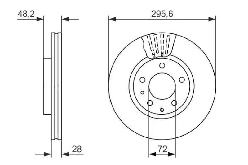 Image of Bosch 0 986 479 758 Brake disc Vented, Oiled Brake Disc (82)
