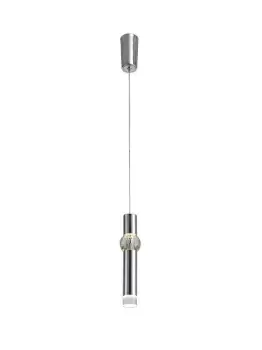 1 Light Ceiling Pendant, 1 x 5W LED, 3000K, 118lm, Polished Chrome