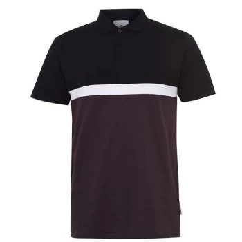 Image of Soviet Block Polo Shirt Mens - Black/Charc