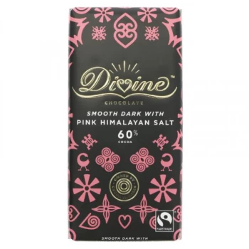 image of Divine Dark Chocolate - Pink Himalayan Salt - 90g x 15