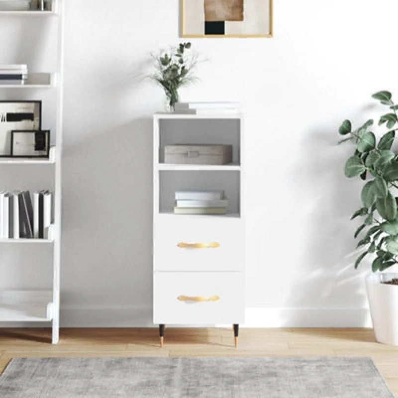 Image of Vidaxl Sideboard White 34.5X34X90 Cm Engineered Wood
