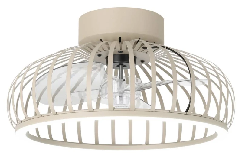 Image of Eglo Mogano Steel Ceiling Light With Fan, Sandy in Beige Beige Unisex