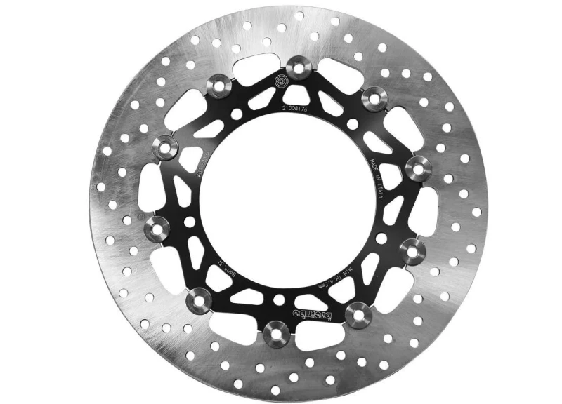 Image of 78B40831 - Brembo Oro Prime Line Floating Brake Disc For Yamaha FZ6 600 N 2004-2008 Front Black/Silver/Stainless Steel 78B40831