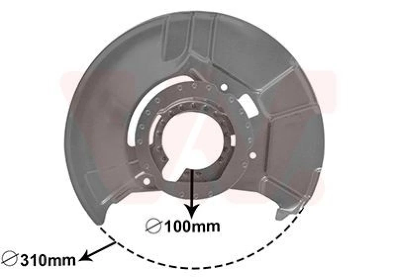 Image of VAN WEZEL Brake disc backing plate VAN WEZEL 0640372