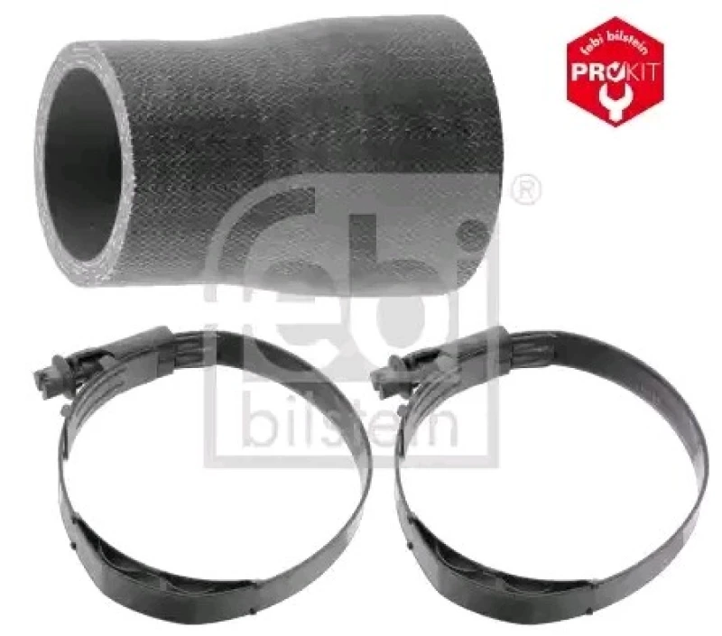 Image of FEBI BILSTEIN 49119 Radiator Hose OE Turbo NEW, EPDM (ethylene propylene diene Monomer (M-class) rubber), with clamps EPDM (ethylene propylene diene M