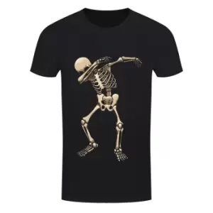 Image of Grindstore Mens Skeleton Dab Halloween T Shirt (XXL) (Black)