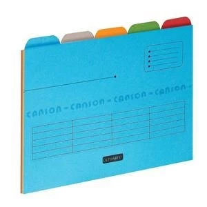 Image of Elba A4 Ultimate Tabbed Folder Mediumweight 240gsm 60 Sheets Assorted Pack of 25