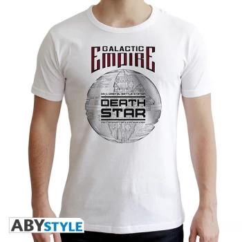 Image of Star Wars - Death Star Mens Large T-Shirt - White