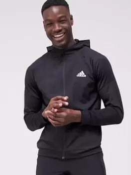 Image of adidas Train D4T Zip Sweat Hoodie - Black Size XL Men