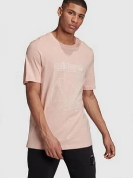 image of adidas Originals Spirit 3 Stripe T-Shirt - Pink Size M Men