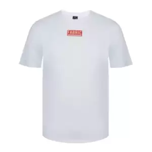 Image of Fabric Back Print T Shirt Mens - White