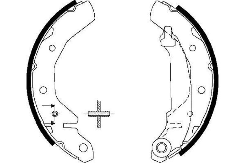 Image of KAVO PARTS Brake Shoe Set KAVO PARTS KBS-1407