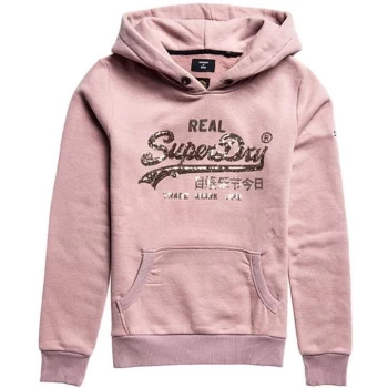 image of Superdry Sparkle Hoodie - Soft Pink 10R