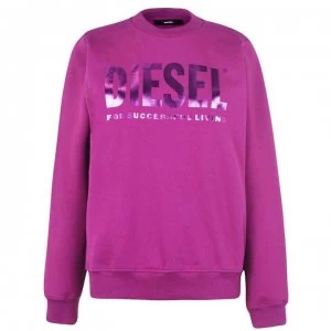 Diesel Logo Crew Sweatshirt - Purple 64A