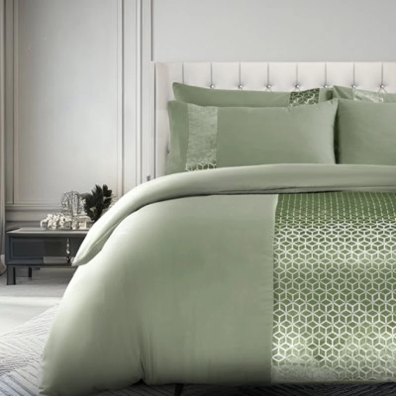 Image of Velosso Sage Sephora Duvet Cover And Pillowcase Set Single