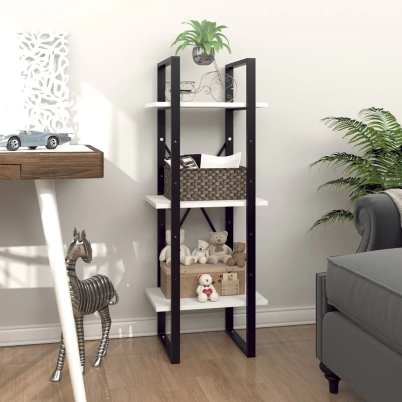 Image of VIDAXL Vidaxl - 3-Tier Book Cabinet White 40x30x105cm Engineered Wood 8720286567777