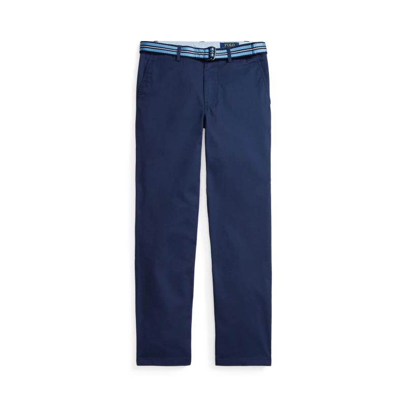 Image of Polo Ralph Lauren Belted Slim Fit Chinos Newport Navy male 4Y