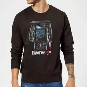 image of Friday the 13th Vintage Poster Sweatshirt - Black - L - Black