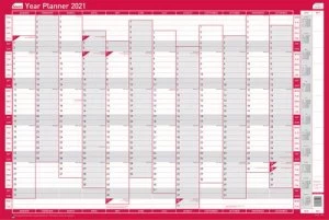 Image of Sasco Unmounted Vertical Year Planner 2021 BX10
