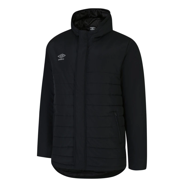 Image of Umbro Water Resistant Padded Jacket in Black Size: 11-12 Years Black Unisex 11-12 Years
