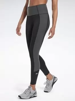Image of Reebok Rib High-rise Leggings, Black, Size S, Women