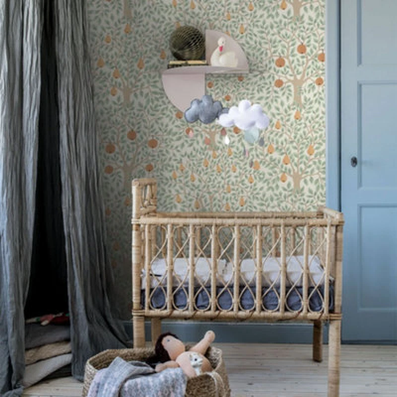 Image of Galerie Apelviken 2 White Green Apples & Pears Smooth Wallpaper