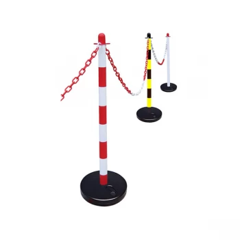 Image of Faithfull FAICHPOSTRW Plastic Post for Chain - Red / White
