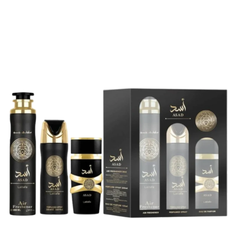 Image of Lattafa Asad 3 Piece Eau de Parfum Gift Set LAT-41192