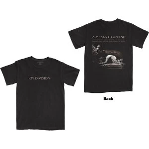 Image of Joy Division - A Means To An End Unisex Large T-Shirt - Black