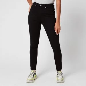 Image of Calvin Klein Jeans Womens 010 High Rise Skinny Jeans - Eternal Black - W25/L30