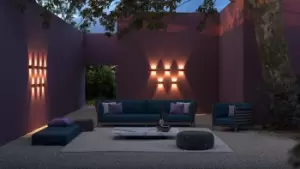 Image of Strato Outdoor Up Down Wall Lamp White, IP54, 3000K