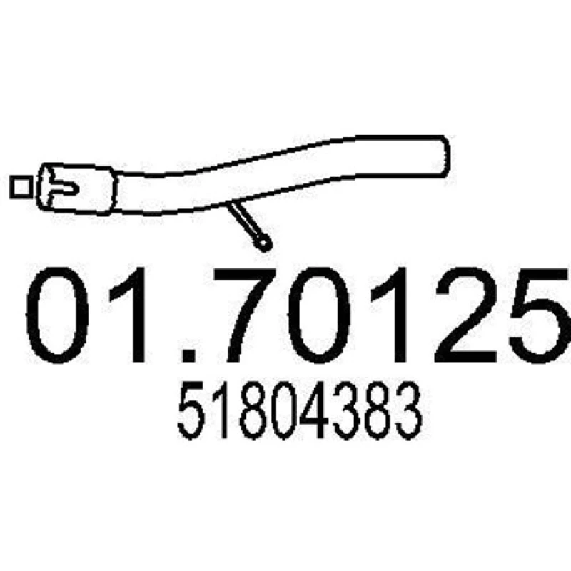 Image of MTS 01.70125 Exhaust Pipe Rear, Length: 600mm Exhaust Pipe (17)