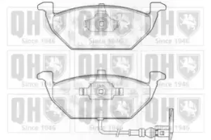 Image of Quinton Hazell Front Axle Brake Pad Set BP1142 incl. wear warning contact