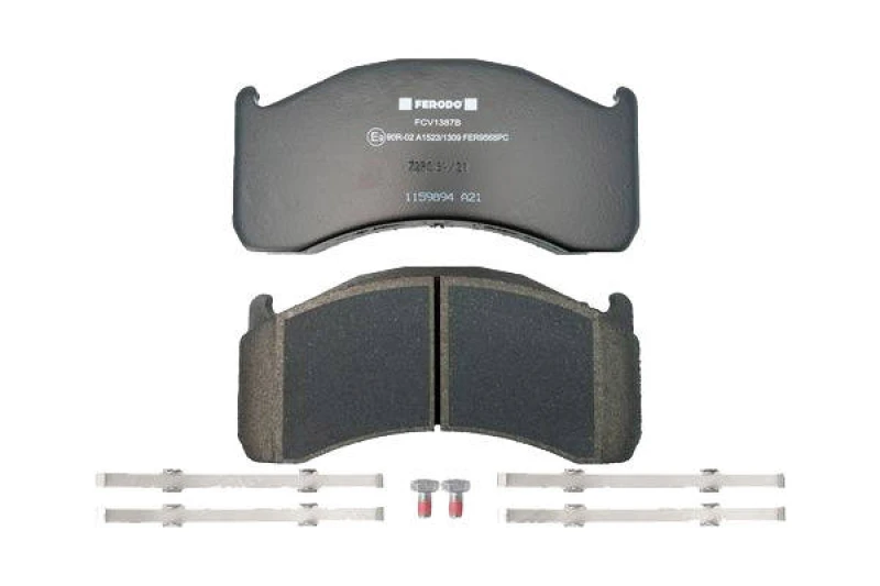 Image of FERODO FCV1387B Brake pad set not prepared for wear warning indicator, with accessories Brake Pad Set,disc brake (402)