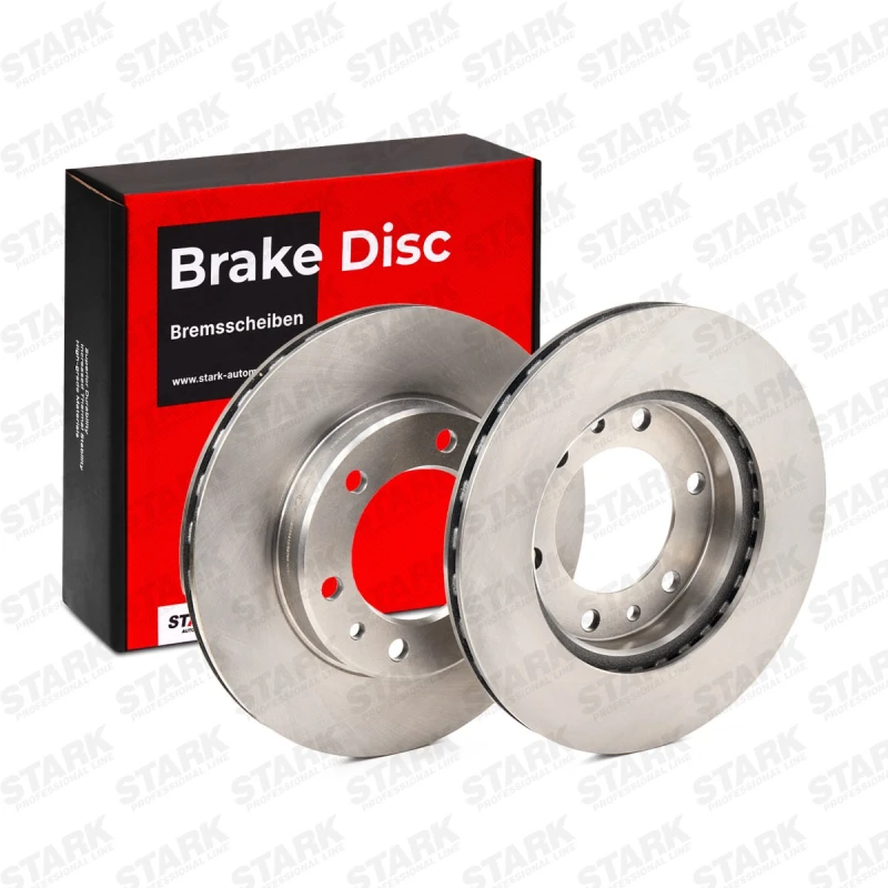 Image of STARK SKBD-0022328 Brake disc Front Axle, Vented, Cast Iron, Uncoated, Untreated, without bolts/screws Cast Iron Brake Disc (82)