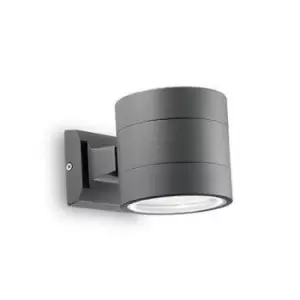 image of Snif Round 1 Light Outdoor Up Down Wall Light Black, Anthracite IP54, G9