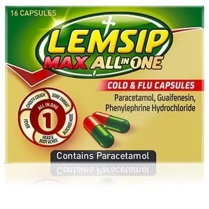 Image of Lemsip Max Cold & Flu All In One Capsules 16s