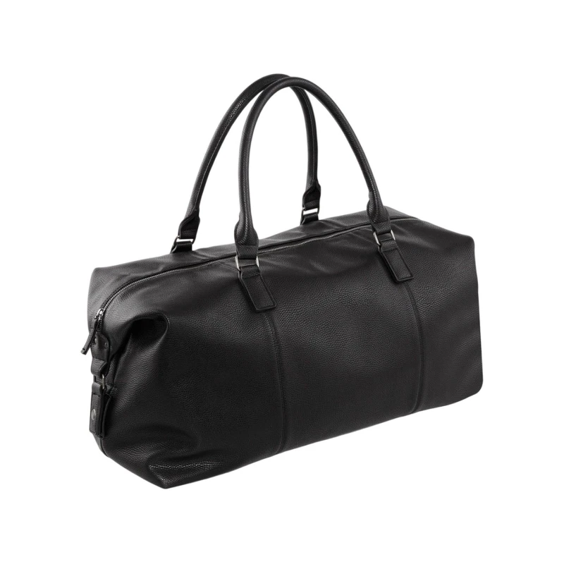 Image of Quadra Mens Nuhide Weekender Duffle Bag in Black Male