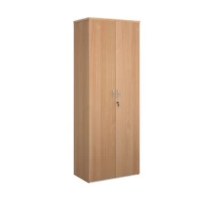 Image of Dams Lockable Cupboard with One Fixed and Four Adjustable Shelves 2140mm - Beech