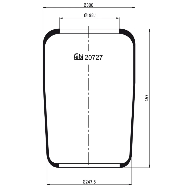 Image of FEBI BILSTEIN 20727 Boot, air suspension Boot,air suspension (324)