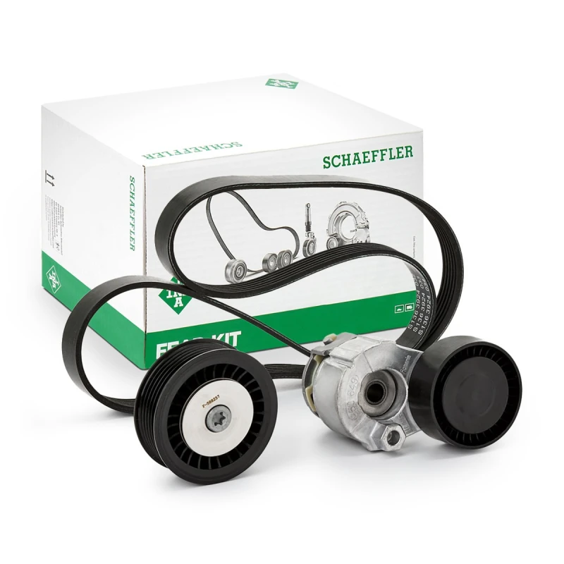 Image of INA 529 0165 10 V-ribbed belt set Check alternator freewheel clutch & replace if necessary V-Ribbed Belt Set (542)