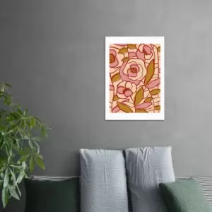 East End Prints Rose Garden II Print Brown