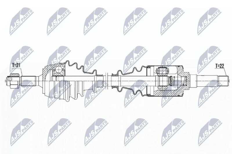Image of NTY NPW-CT-067 Drive shaft Front Axle Right Drive Shaft (13)
