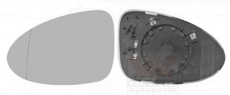 Image of VAN WEZEL Wing mirror glass VAN WEZEL 7421837