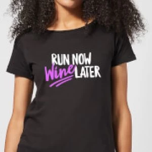 Image of Run Now WIne Later Womens T-Shirt - Black - 3XL - Black